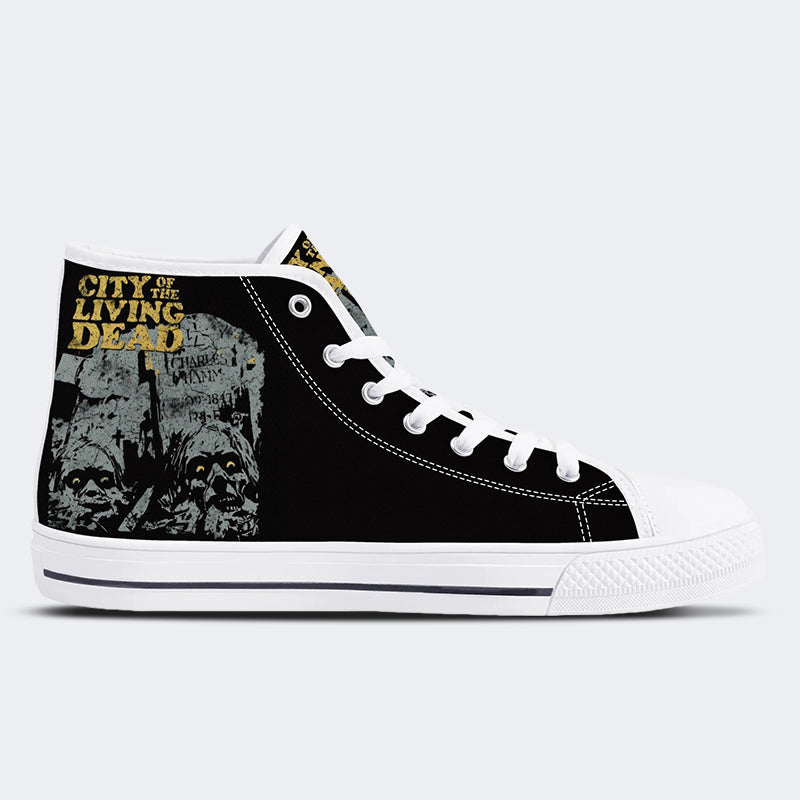 Horror Retro City Unisex - High Top aus Canvas