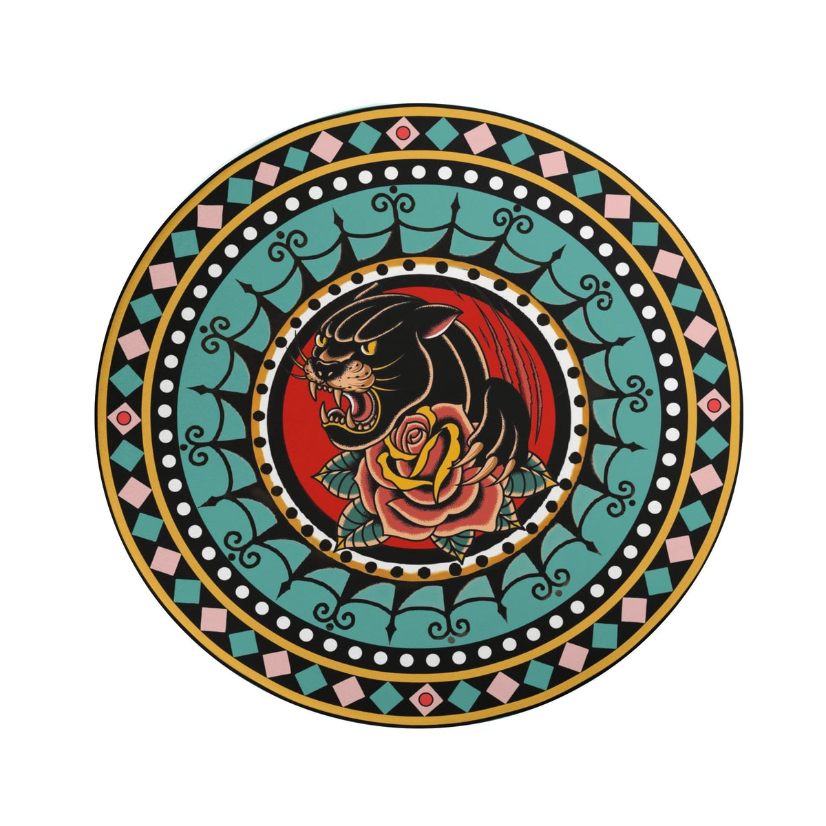 Retro Black Panther Print - Floor Mat