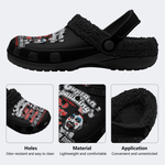 Horror Print - Fur Lined Slippers/Sandals