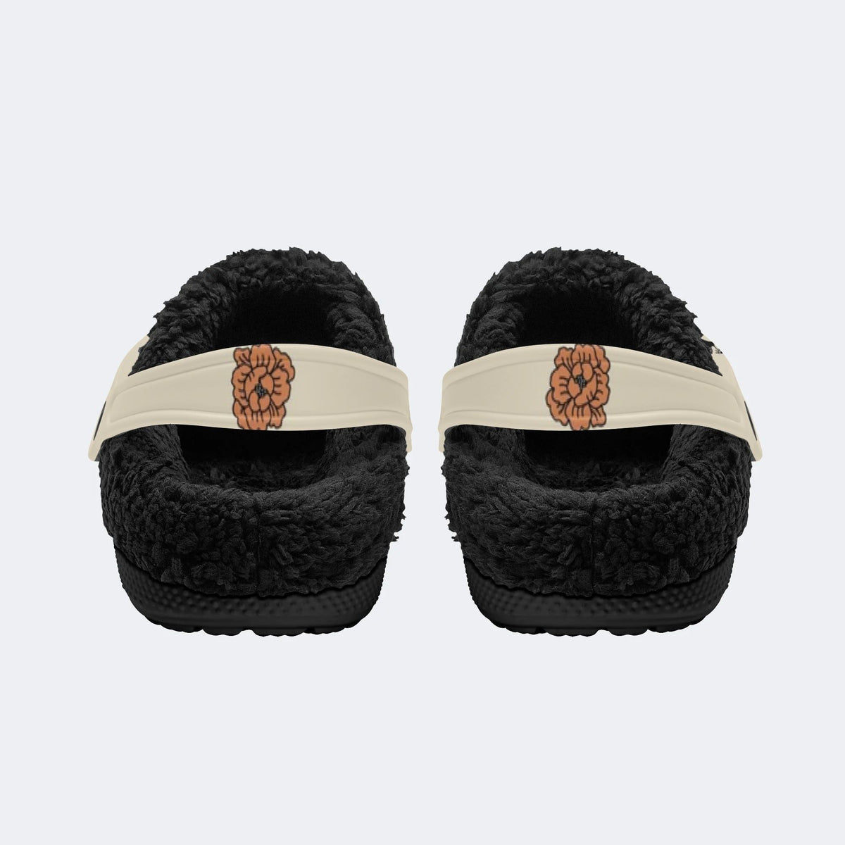 Gothic Snake Floral Rose - Fur Lined Slippers/Sandals