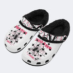 Dark Web Spider Graphic - Fur Lined Slippers/Sandals