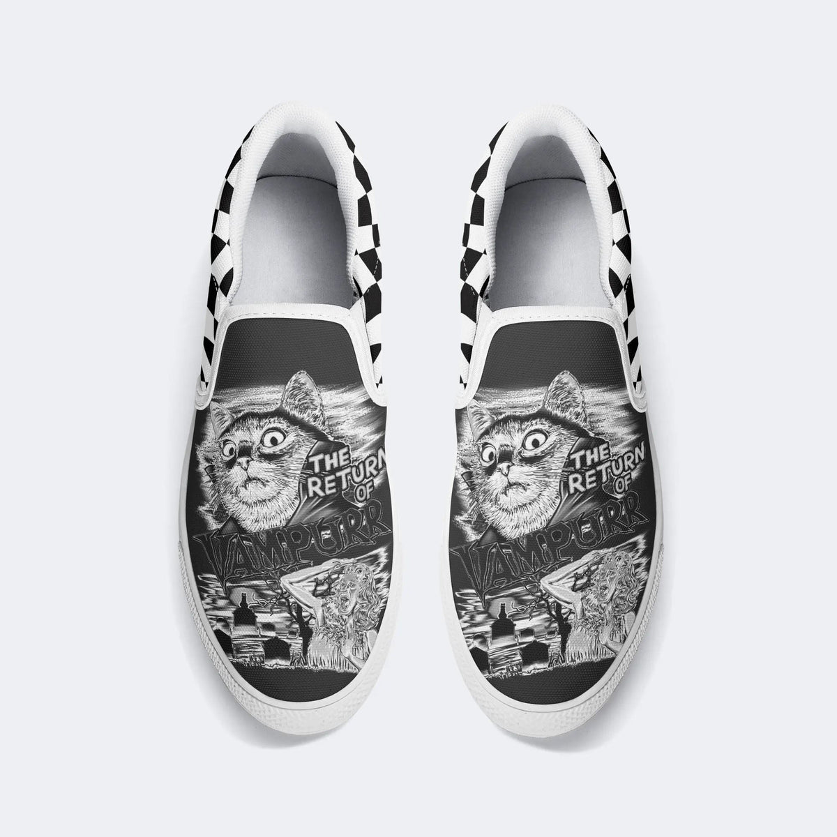 Unisex Horror Print - Slip On Shoes