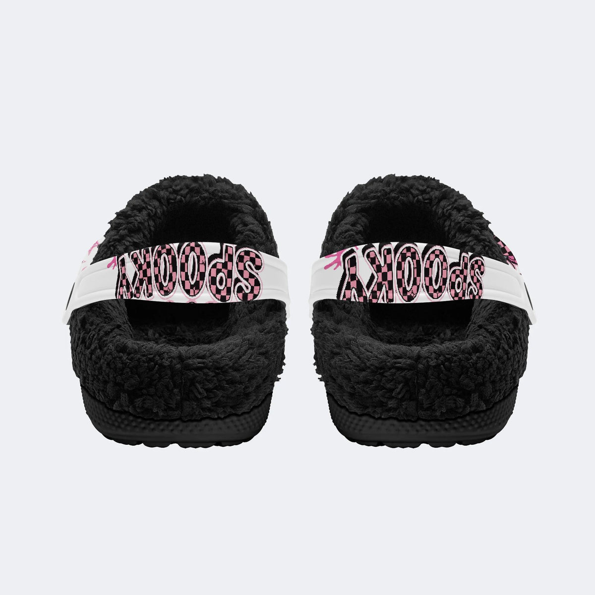 Kawaii Halloween Ghost - Fur Lined Slippers/Sandals