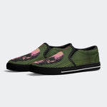 Unisex Skull Print - Slip On Shoes