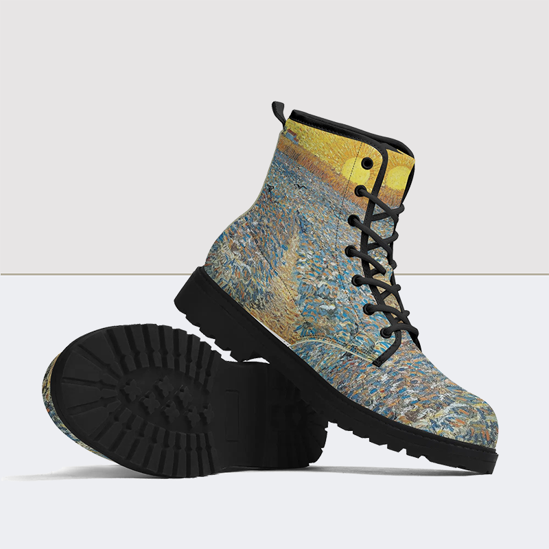 Bottes en cuir pour femmes Le Semeur de Vincent Van Gogh 