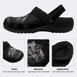 Gothic Blood Wolf - Fur Lined Slippers/Sandals