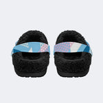 Pastel Geometric Triangle - Fur Lined Slippers/Sandals