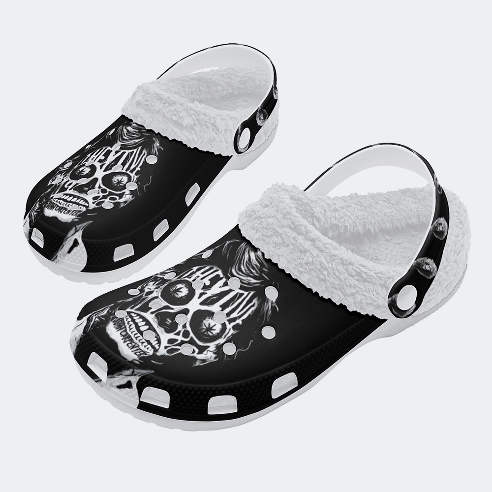 Unisex Horror Print - Fur Lined Slippers/Sandals