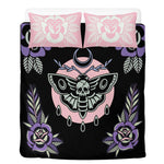 Death Moth Vintage Print - Three Piece Bedding Set