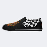 Flame Cowboy Frog Print - Slip On Shoes