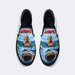 Jaws Movie Retro Print - Slip On Shoes