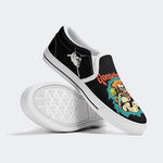 Unisex Horror Skull Print - Slip On Shoes