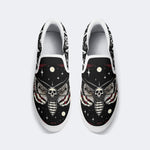 Unisex Death Moth&Skull Print - Slip On Shoes