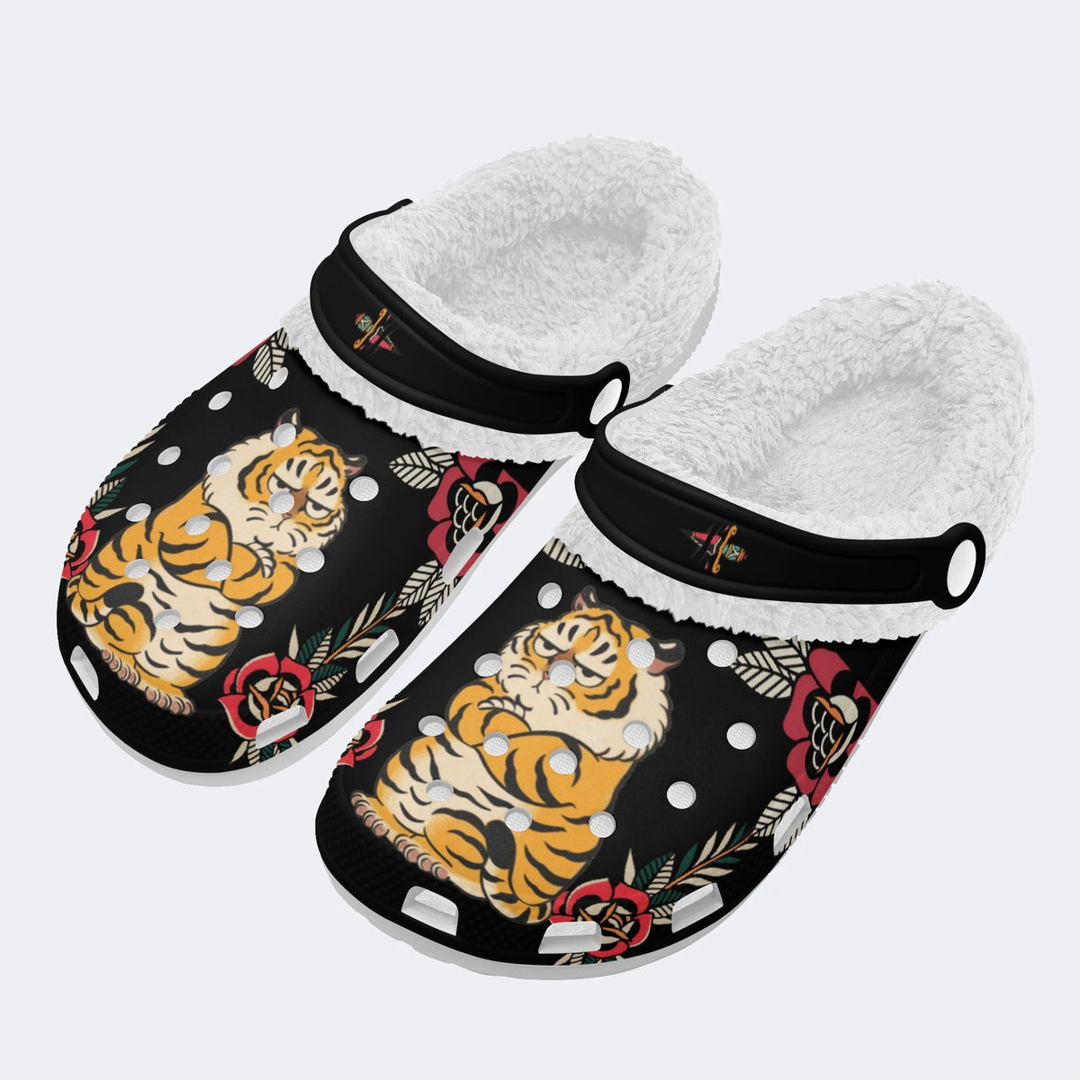 Sulking Tiger Print - Fur Lined Slippers/Sandals