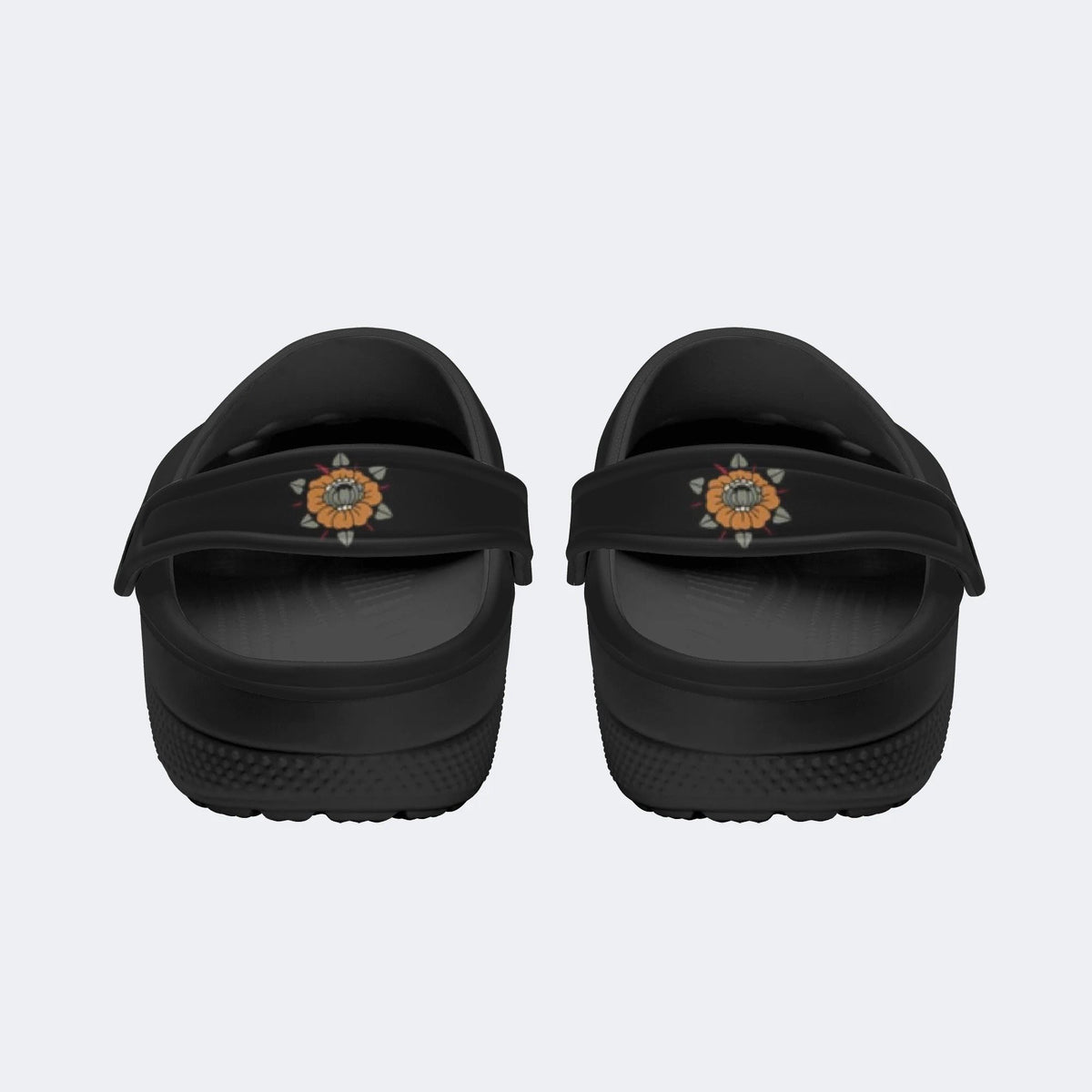 Skull And Moth Print - Slippers/Sandals