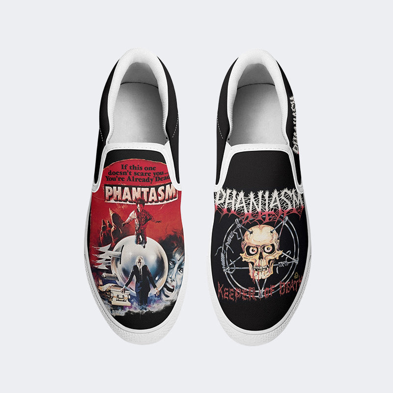 Vintage Graphic Print - Slip On Shoes