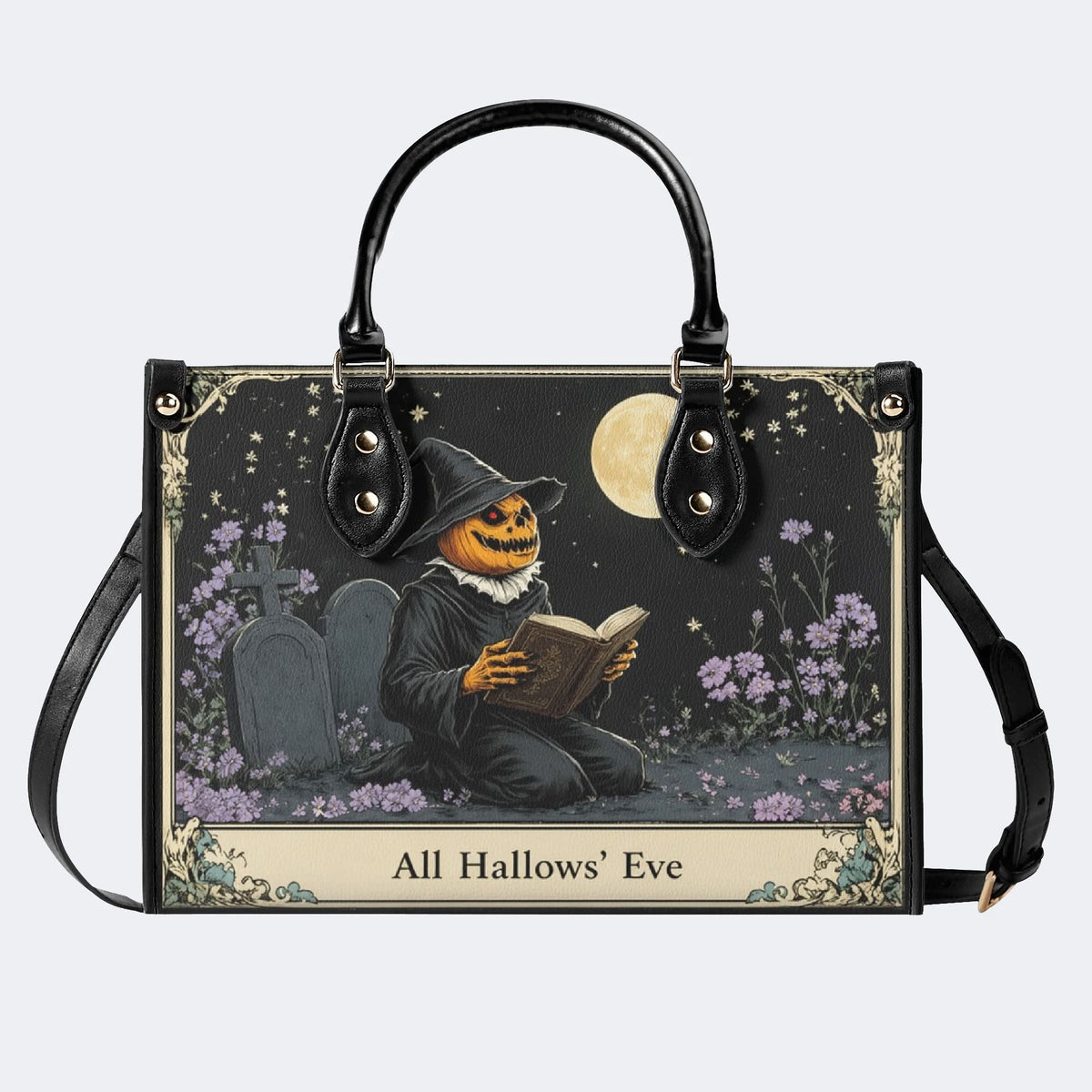 Pumpkin Wizard Print Handbag Factory Direct Sales