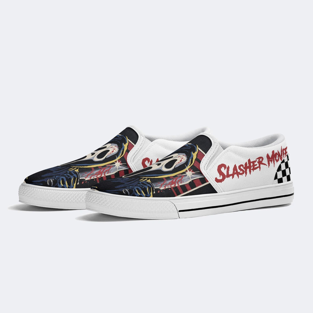 Horror Ghostface Print - Slip On Shoes