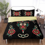 Old School Tiger Print - Three Piece Bedding Set