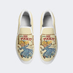 Retro Funny Art Print Childhood Ruined - Slip On Shoes