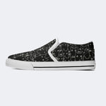 Skull&Black Cat Print - Slip On Shoes