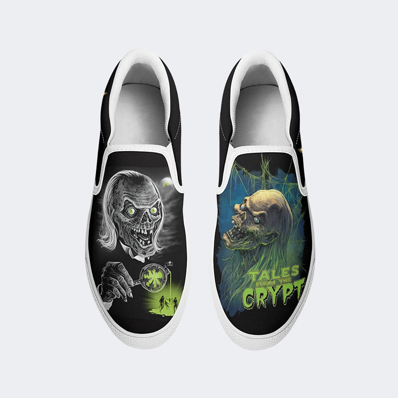 Unisex Tales Crypt Zombie Art Print - Slip On Shoes