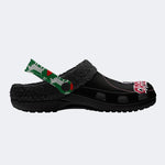 Horror Movie Vintage Graphic Print - Fur Lined Slippers/Sandals