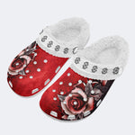 Retro Nostalgic Roses - Fur Lined Slippers/Sandals