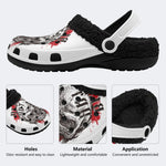 Dark Blood Skeleton - Fur Lined Slippers/Sandals