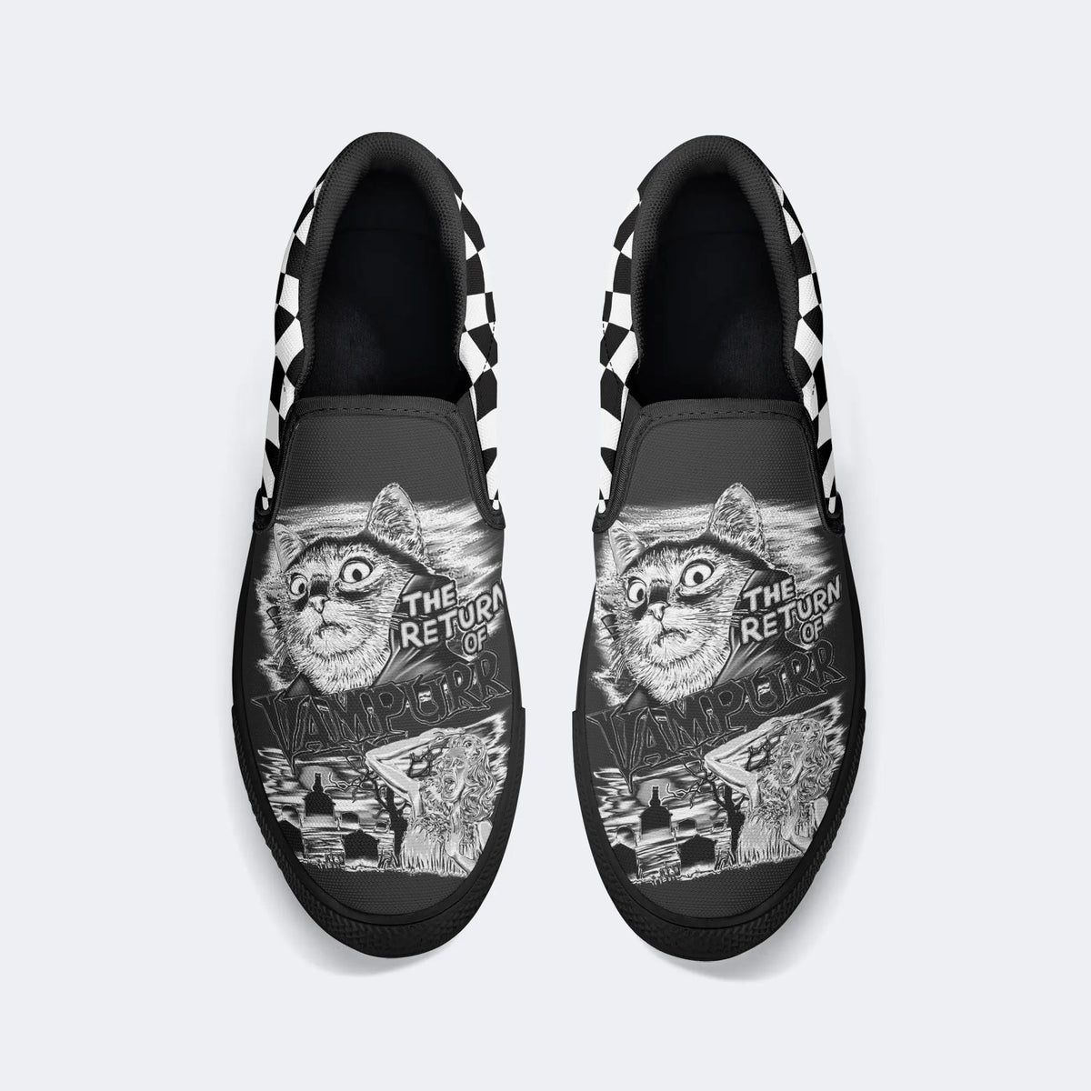 Unisex Horror Print - Slip On Shoes