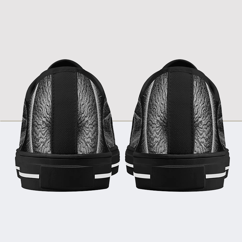Psychopompos Skull Low Top Canvas Shoes