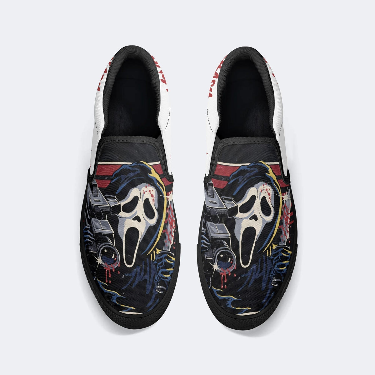 Horror Ghostface Print - Slip On Shoes