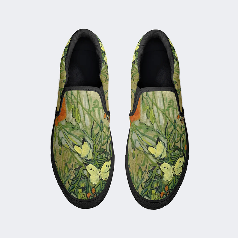 Butterflies and Poppies - Slip On