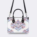Classic Watercolor Moth Print - Leather Handbag