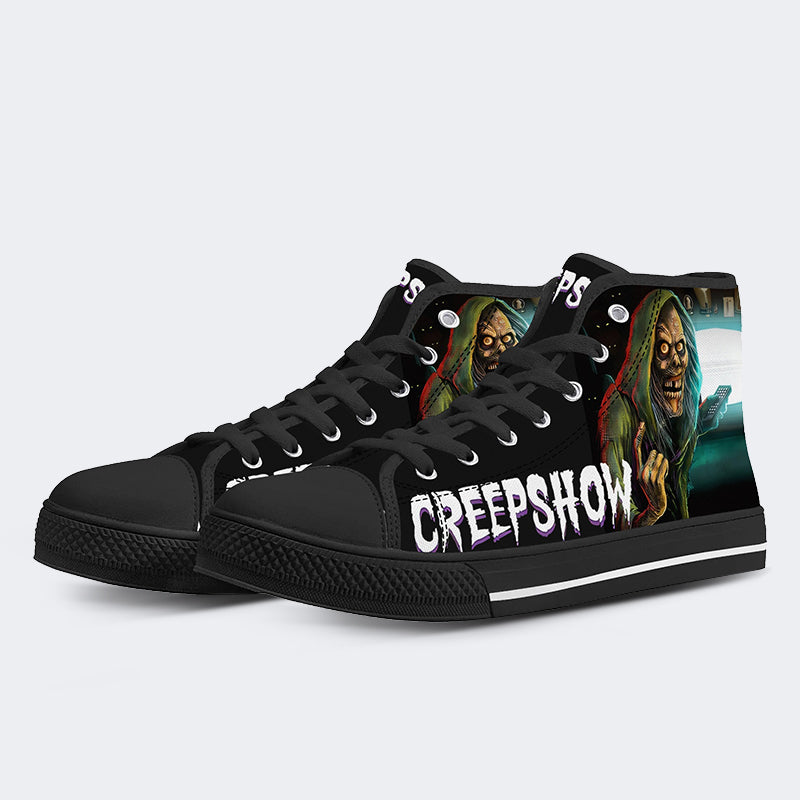 Unisex Horror Movie Vintage Graphic Print - High Top Canvas