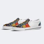 Unisex Retro Graffiti Art Print - Slip On Shoes