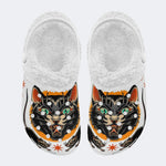 Old School Panther Print - Removable Fur Lined Slippers/Sandals