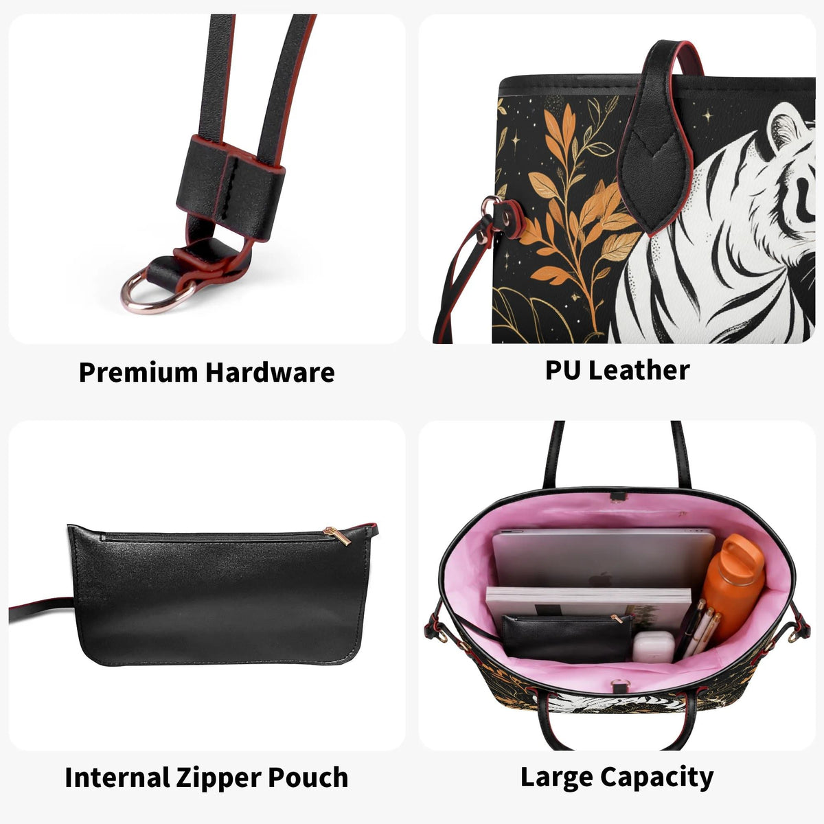 Golden Jungle Tiger - Large capacity handbag