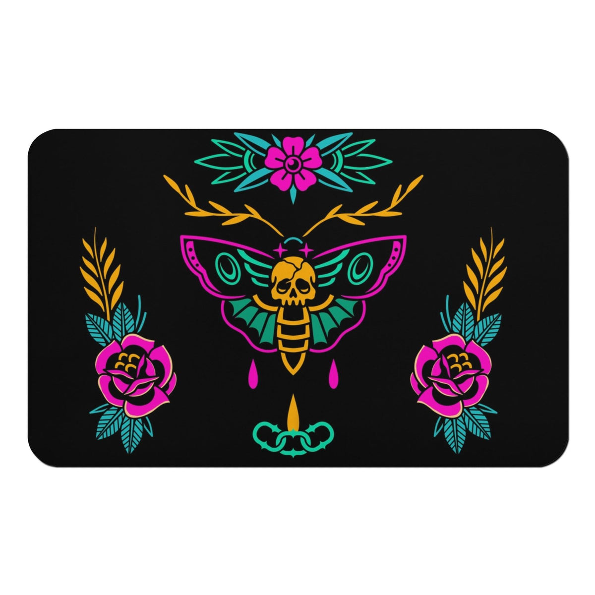 Colorful Death Moth Print - Foot Pad