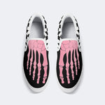 Pink Gradient Skeleton Toes Skull - Slip On Shoes