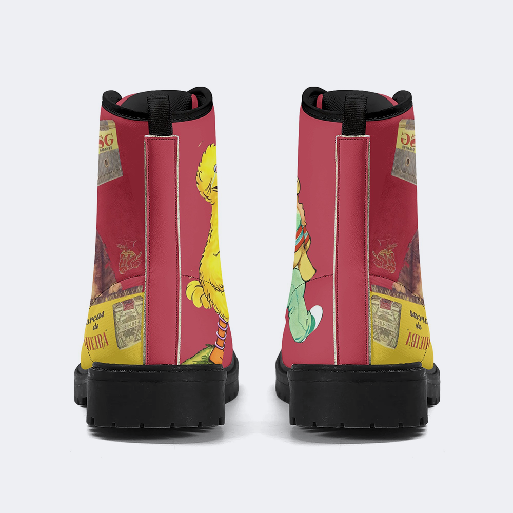 Retro Cat Smoking Print - Boots