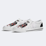 Skateboard Skull Print - Slip On Shoes