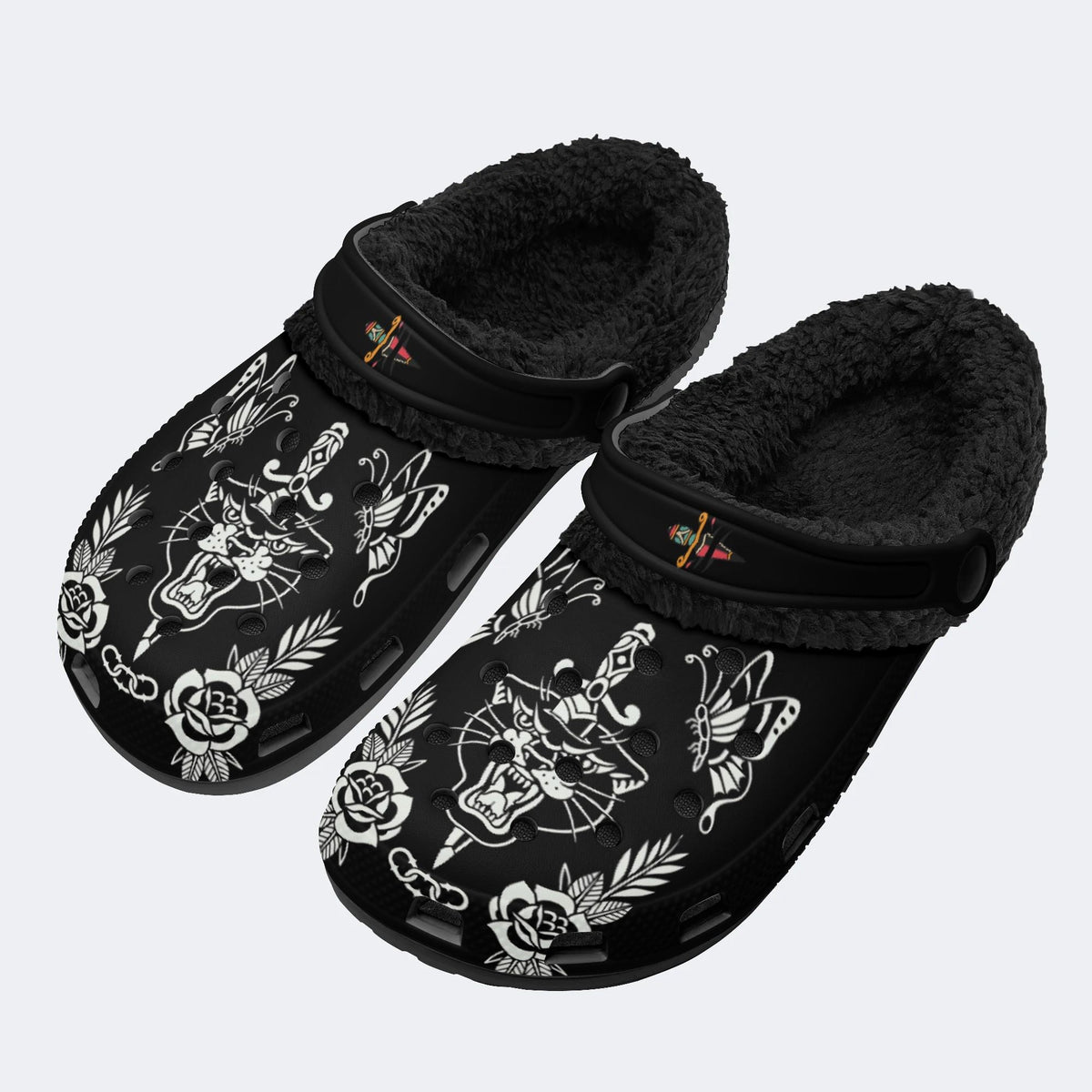 Panther&Dagger Art Print - Fur Lined Slippers/Sandals