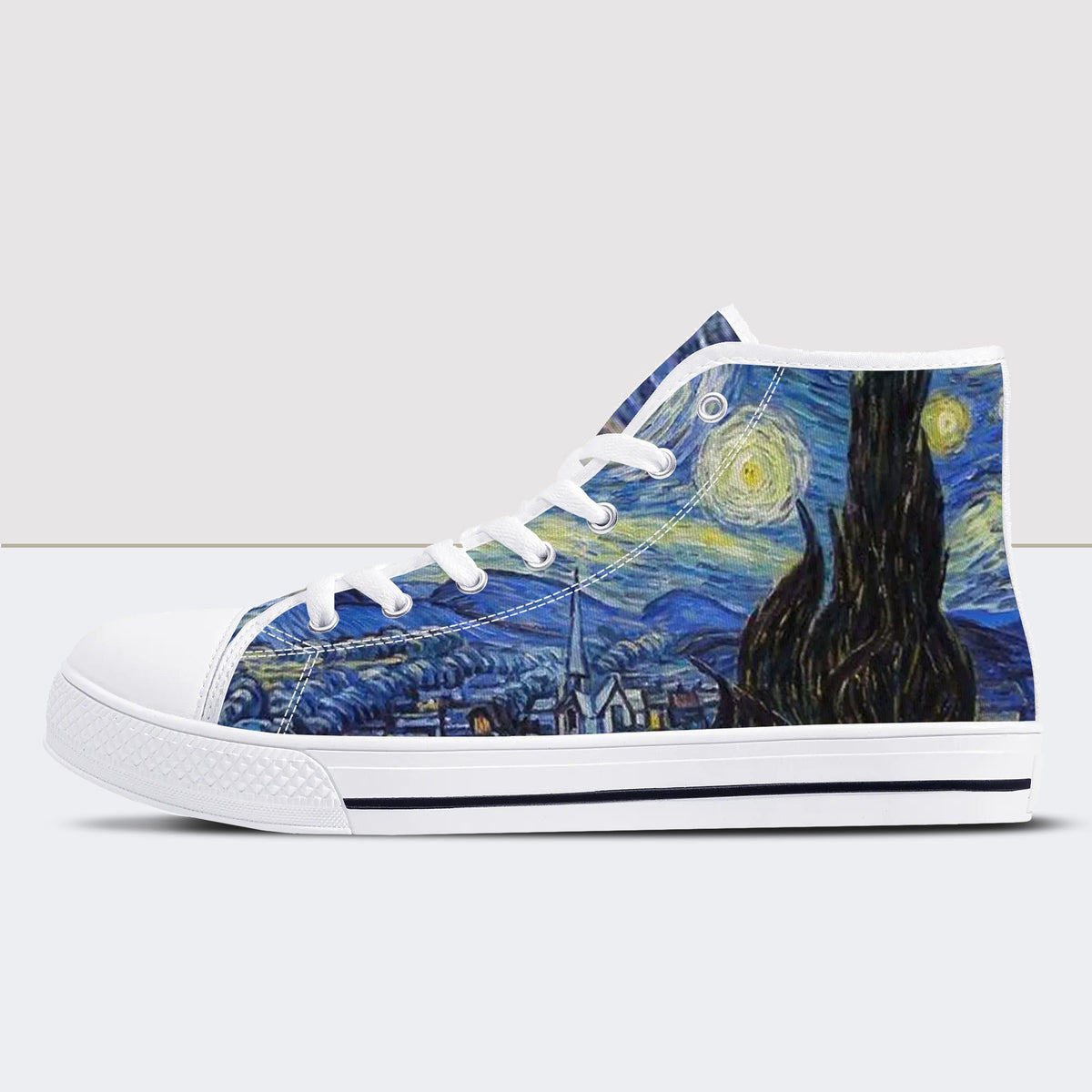 Van Gogh Kunst Sternennacht High Top Canvas Schuhe