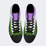 Genderqueer Pride Flag High Top Canvas Shoes