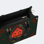 Abstract Bird House Print Handbag Factory Direct Sales_11