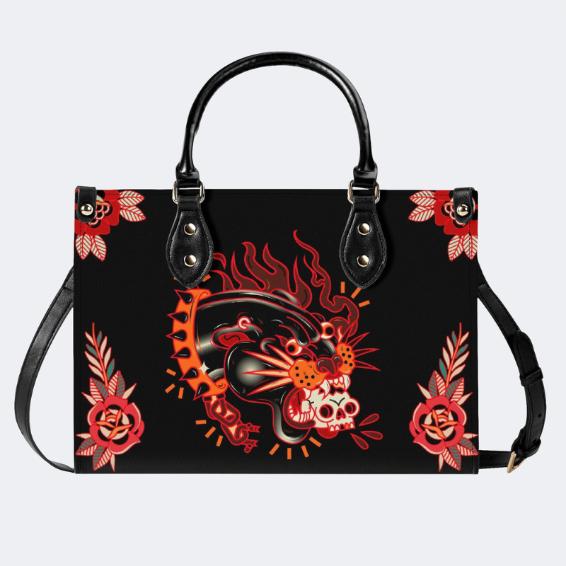 Black Panther Wearing A Collar Handbag Factory Direct Sales