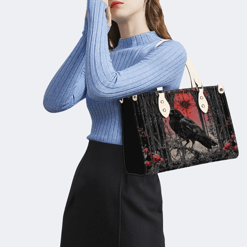 Crow On The Rose Tree Handbag Factory Direct Sales_07