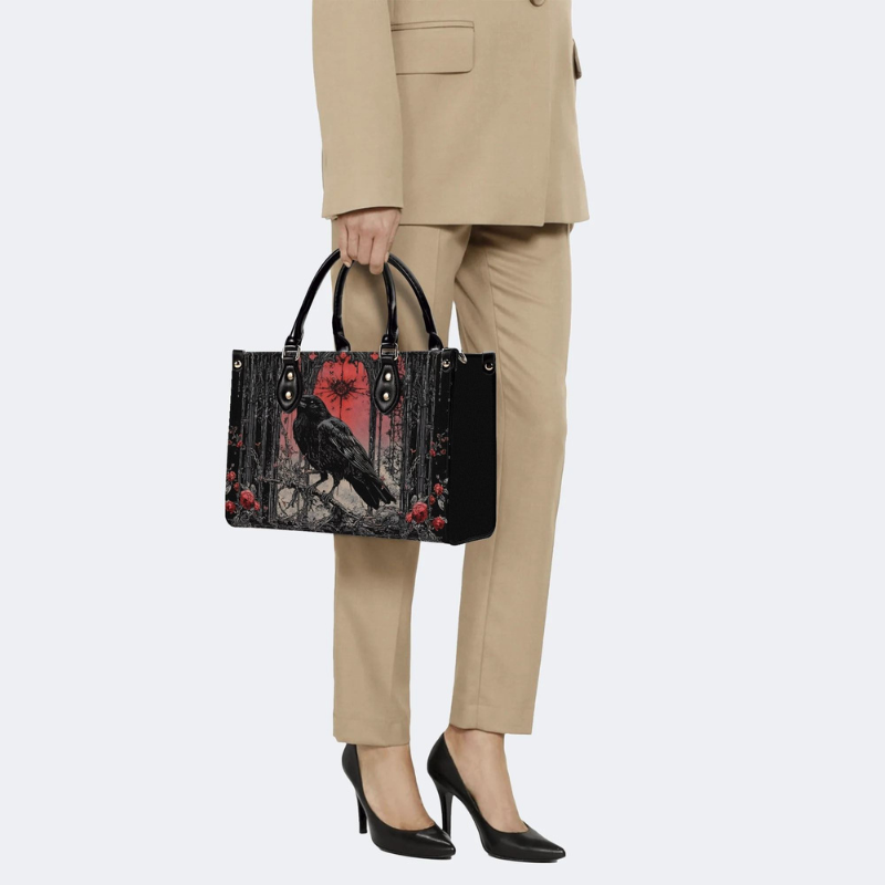 Crow On The Rose Tree Handbag Factory Direct Sales_08