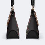 Crow Standing On Skull Print Leather Crossbody Bag_03